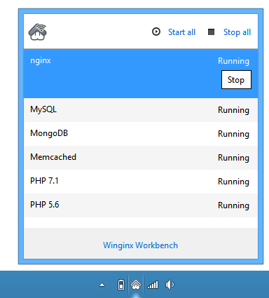 Winginx - Local web server for PHP5, MySQL, MongoDB, Node.js developers